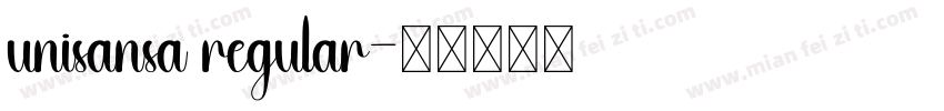 unisansa regular字体转换